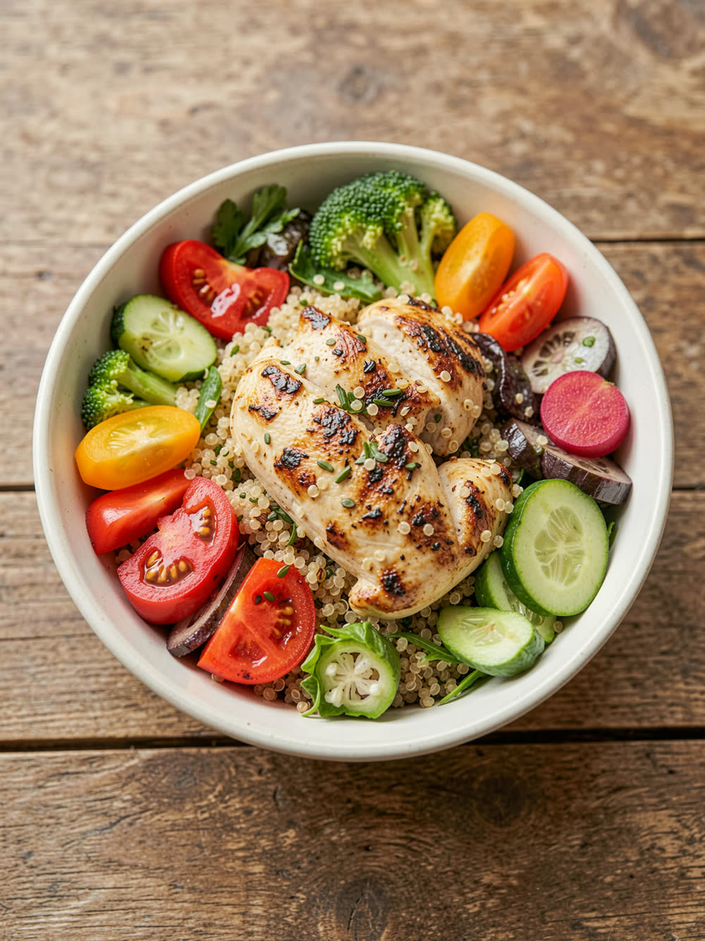 Quinoa com Frango e Legumes