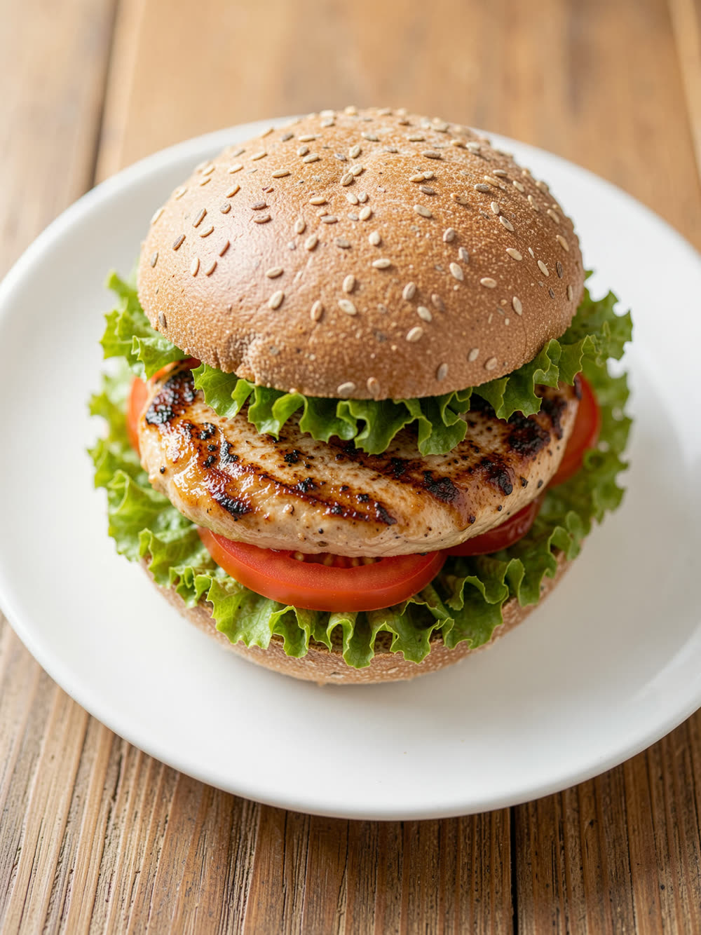 Hambúrguer Caseiro de Frango